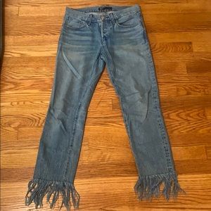 3x1 authentic fringe jeans
